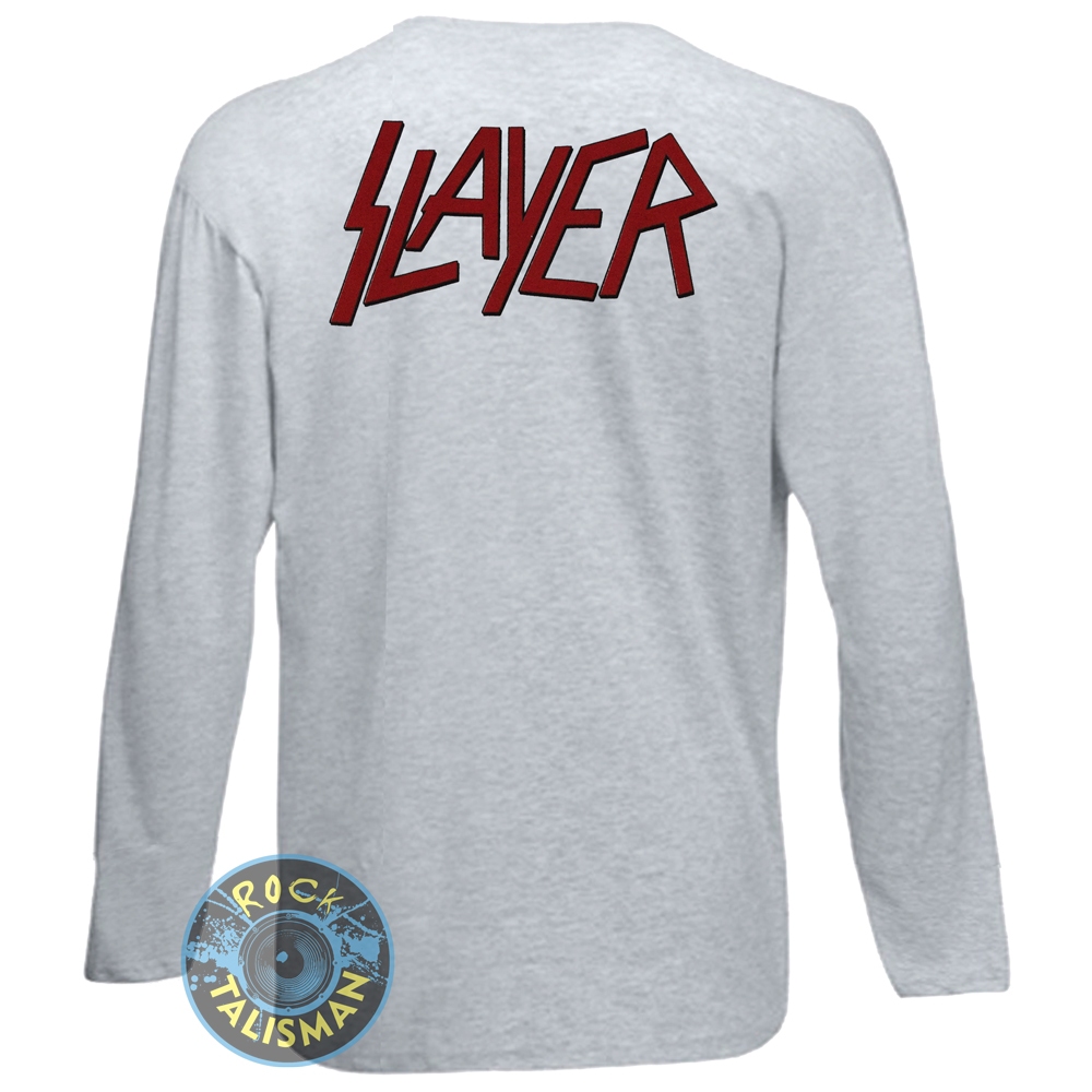 Футболка довгий рукав SLAYER Pentagram меланжева 0